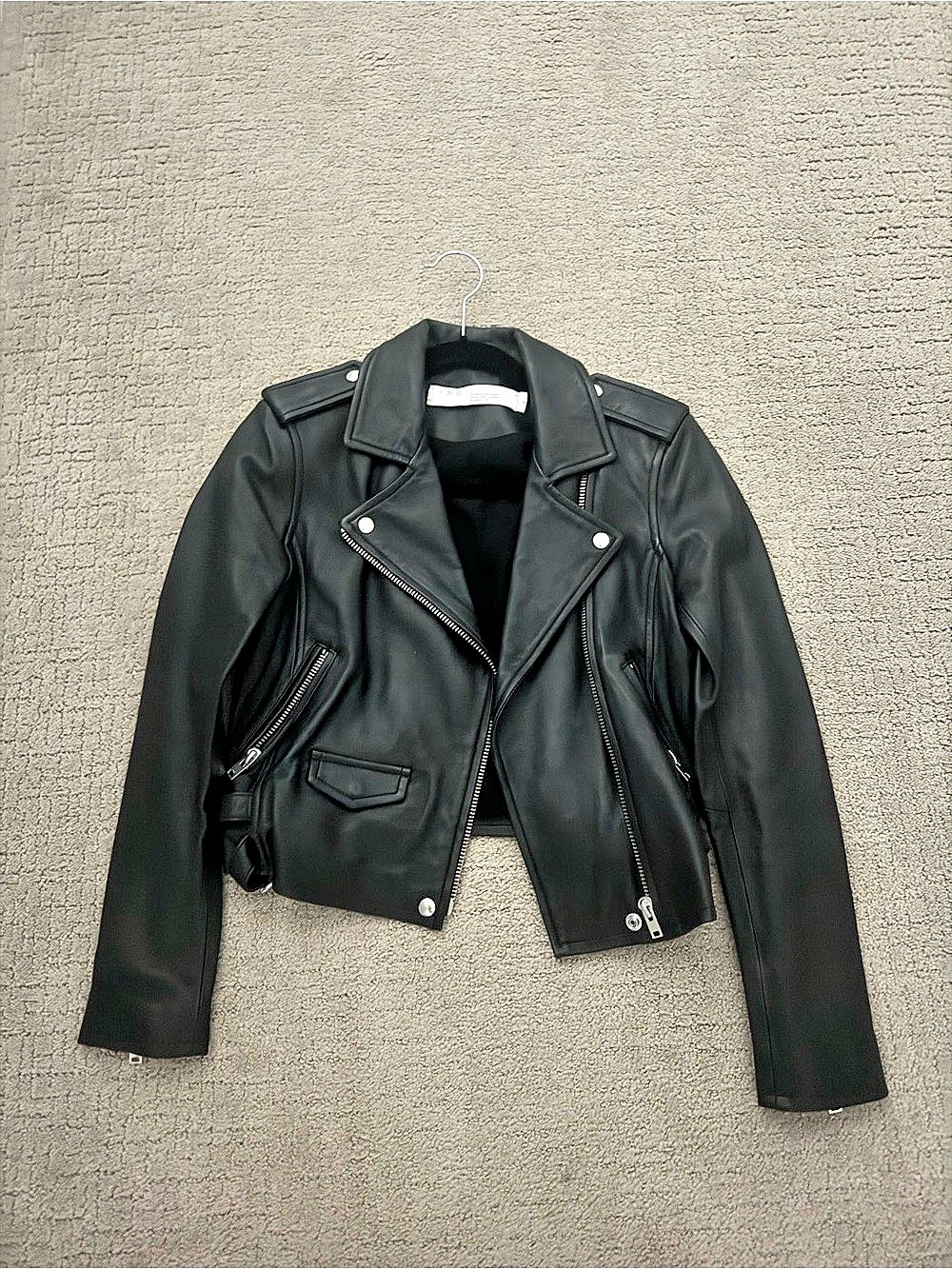 IRO Ashville Leather Biker Jacket Women's Black